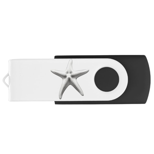 Black and White Starfish Flash Drive (Back)