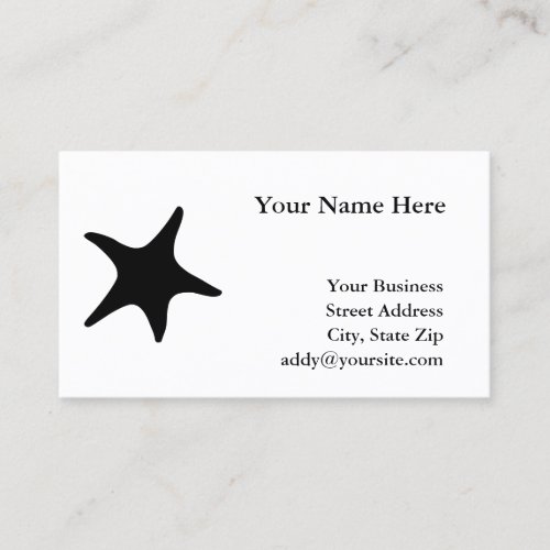 BW Starfish Business Card Templates