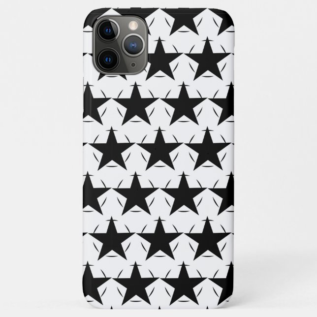 Black and White Stars Circle Geometric Pattern Case-Mate iPhone Case (Back)
