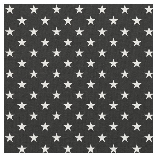 Black and White Stars Fabric