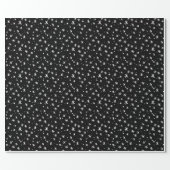 Black and White Stars Holiday Wrapping Paper (Flat)