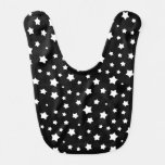 Black and white stars pattern bib
