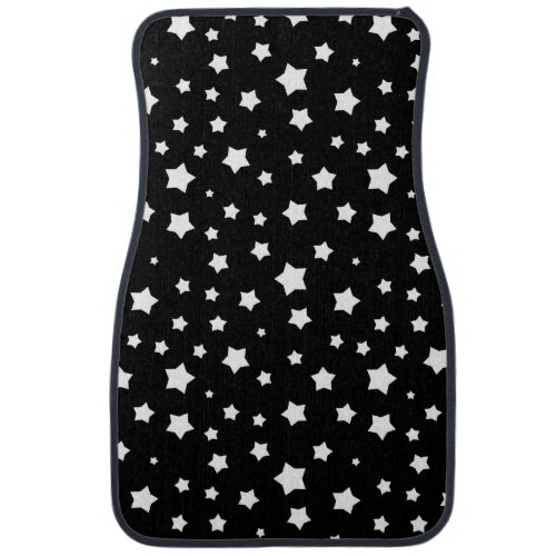 Black and white stars pattern car mat