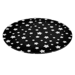 Black and white stars pattern cutting board