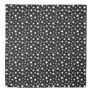 Black and white stars pattern duvet cover