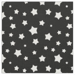 Black and white stars pattern fabric