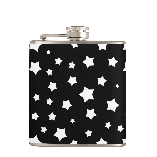 Black and white stars pattern flask (Front)