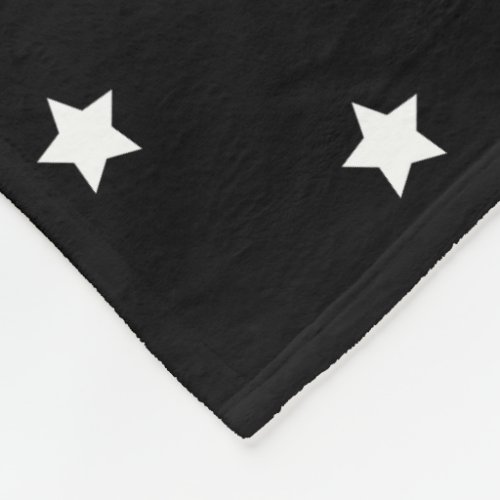 Black And White Stars Pattern Fleece Blanket