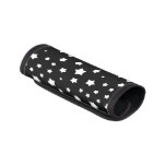 Black and white stars pattern luggage handle wrap