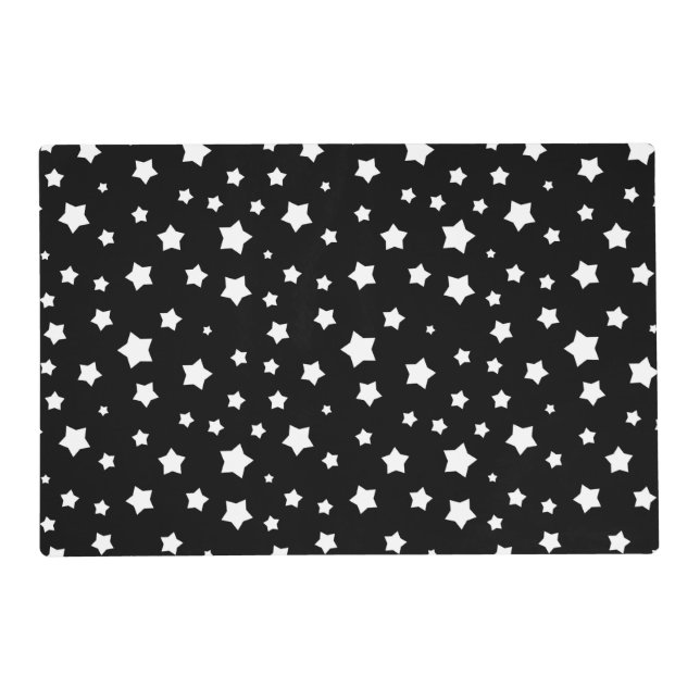 Black and white stars pattern placemat (Front)