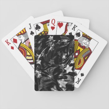 Black And White Stars Playing Cards by SayKaDa at Zazzle