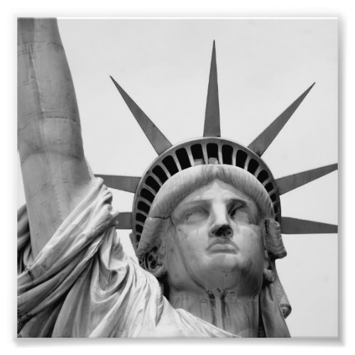 Black and White Statue of Liberty Photo Print
