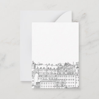 Black and White Stockholm Note Card