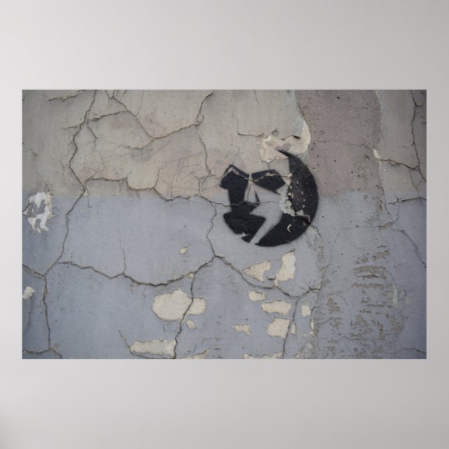 Black and white stone fragment poster (Front)
