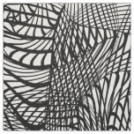 Black and White Striking Abstract Print Fabric