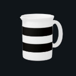 Black and White Stripe Beverage Pitcher<br><div class="desc">Classic black and white stripe pattern</div>