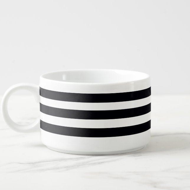Black And White Stripe Bowl (Right)