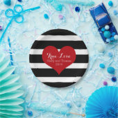 Black and White Stripe Bridal Shower Plates (Party)