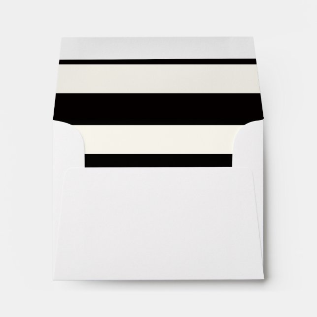 Black and White Stripe Envelope (Back (Bottom))