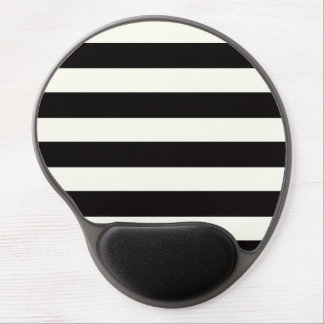 Black and White Stripe Gel Mouse Pad