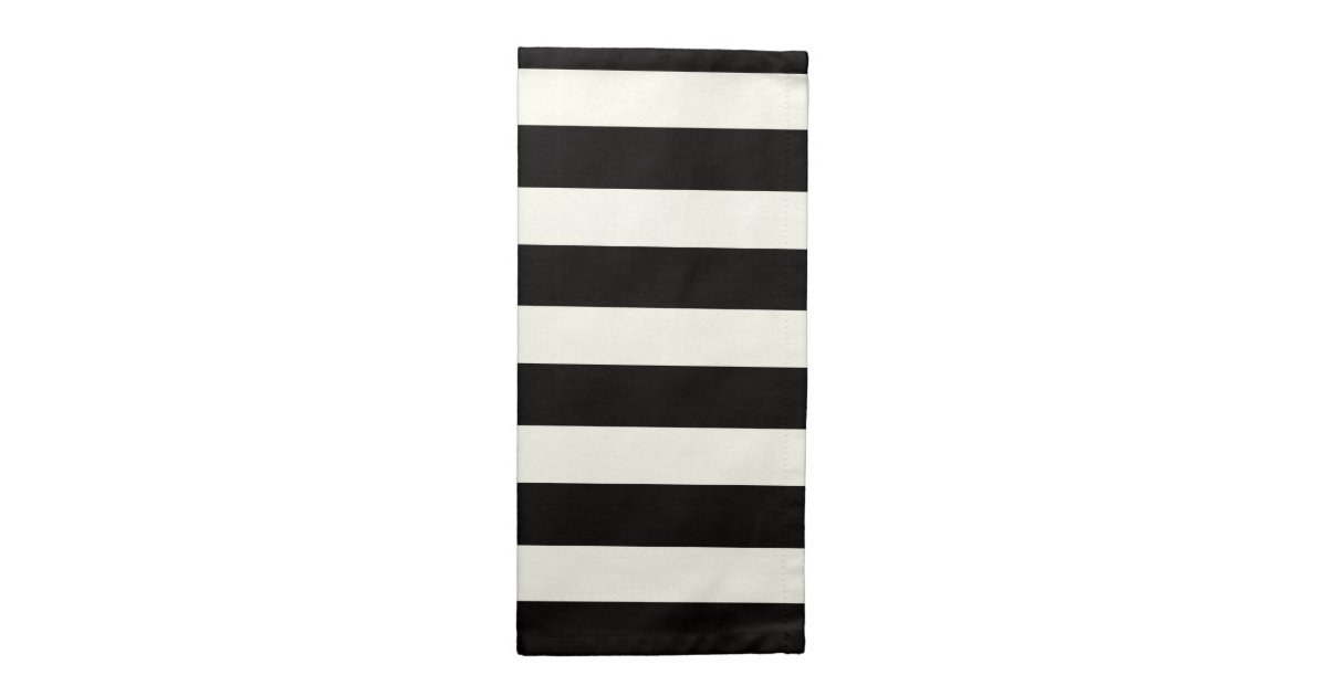 Black and White Stripe Napkin | Zazzle