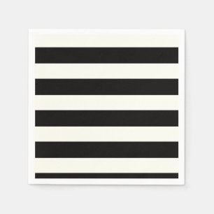 Black and White Stripe Napkins