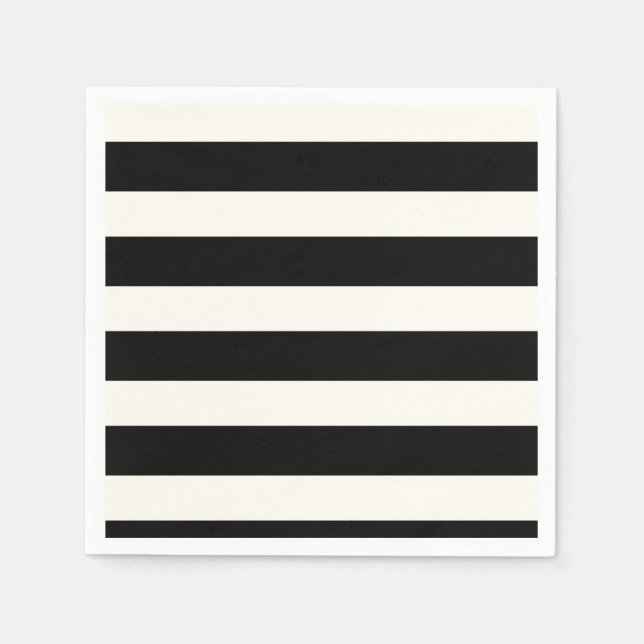 Black and White Stripe Napkins (Front)