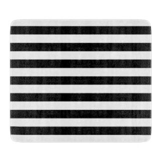 Black and White Stripe Pattern Cutting Board