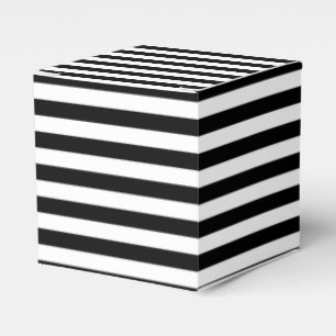 Black and White Stripe Pattern Favor Boxes
