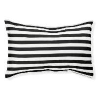 Black and White Stripe Pattern Pet Bed