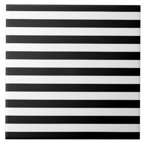 Black and White Stripe Pattern Tile