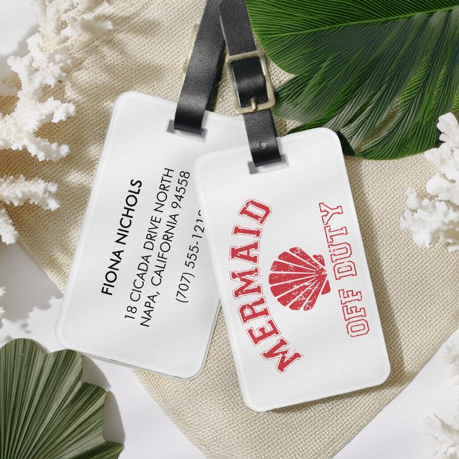 Black and White Stripe Personalized Luggage Tag (Creator Uploaded)