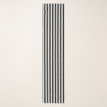 Black and White Stripe Scarf<br><div class="desc">Chiffon scarf with a black and white stripe pattern. Customizable. Modern and trendy,  perfect for any outfit.</div>