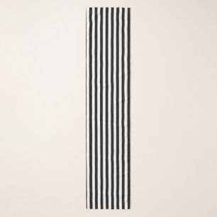 Black and White Stripe Scarf