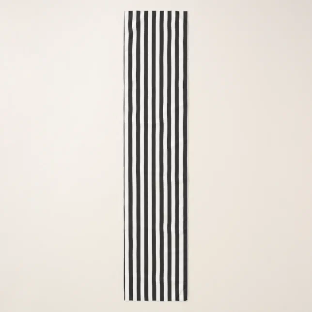Black and White Stripe Scarf Zazzle