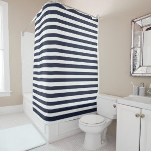 Black And White Stripe Shower Curtain
