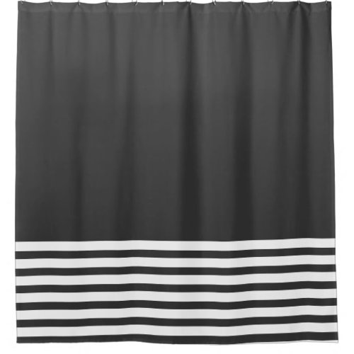 Black and White Stripe Shower Curtain