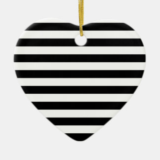 Black and White Stripe | Striped Design Ceramic Ornament