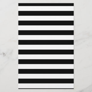 Black and White Stripe | Striped Design Stationery