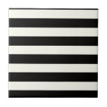 Black And White Stripe Tile at Zazzle