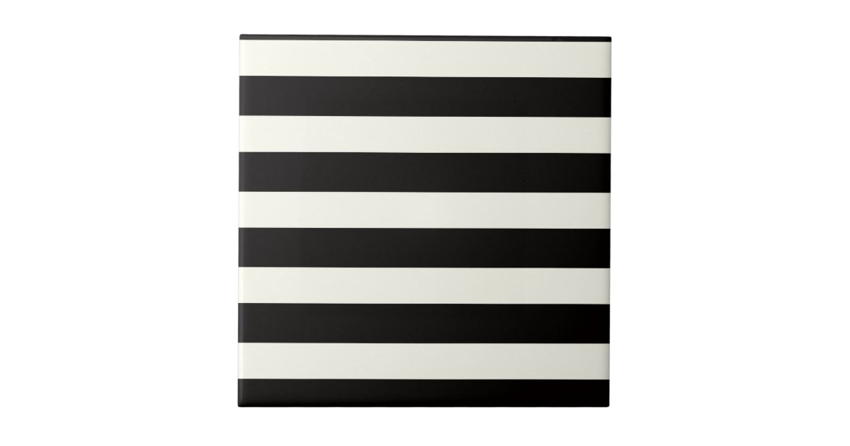 Black and White Stripe Tile | Zazzle