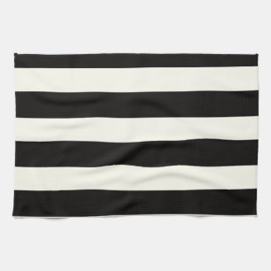 Black and White Stripe Towel