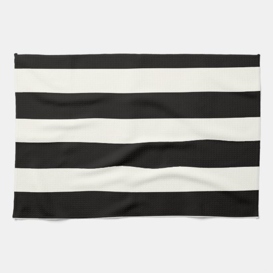 Black and White Stripe Towel