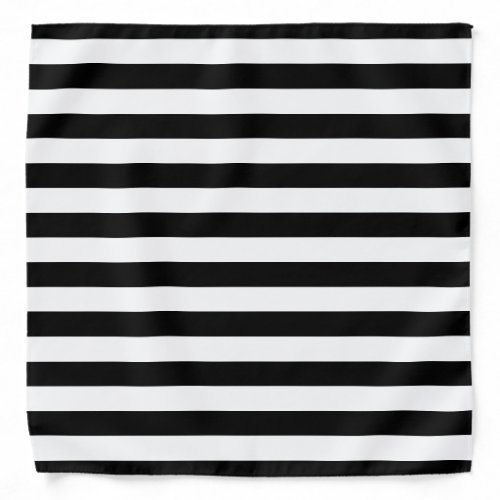 Black and White Striped Bandana