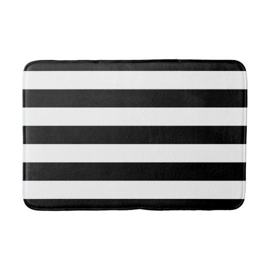Black And White Striped Bath Mat Black And White Striped Bath Mat