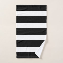 Black and White Striped Bath Towel Set | Zazzle