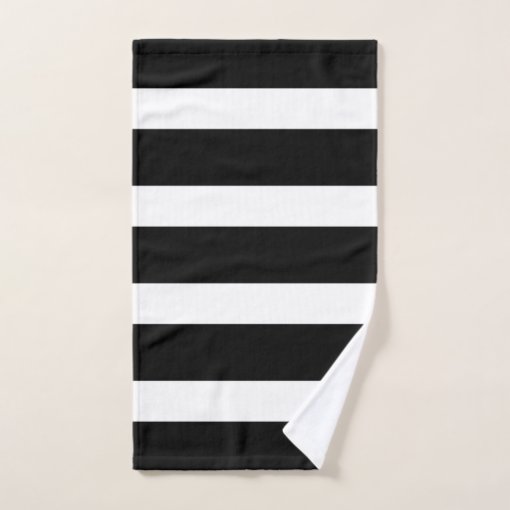 Black and White Striped Bath Towel Set Zazzle