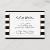 Black and White Striped Business Cards | Zazzle