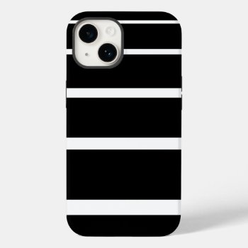 Black And White Striped Case-mate Iphone Case by StyledbySeb at Zazzle