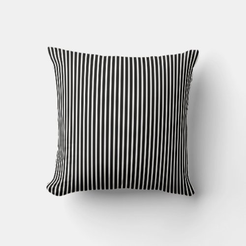 Black and White Striped Decorative Pillows